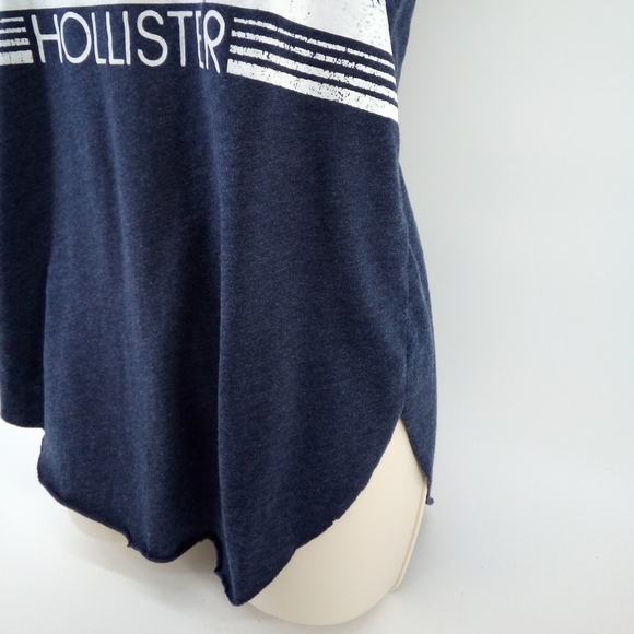 ⭐3/$30 Y2K Hollister Palm Trees Blue White Navy Gray Tank Top Small 90's 2000's - Picture 4 of 9